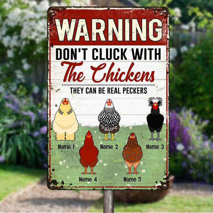 Personalized Chicken Outdoor Metal Sign JR71 85O57 1