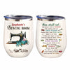Personalized Sewing Room Rules Wine Tumbler DB149 81O47 1