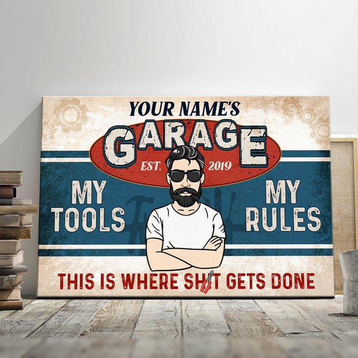 Personalized Grandpa Dad Garage Man Cave Poster DB278 87O53 1