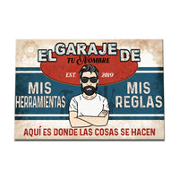Personalized Grandpa Dad Garage Man Cave Spanish Garaje Poster DB311 87O53 thumb 1