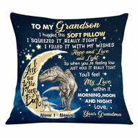 Personalized Grandson Dinosaur Pillow JR71 26O34 thumb 1