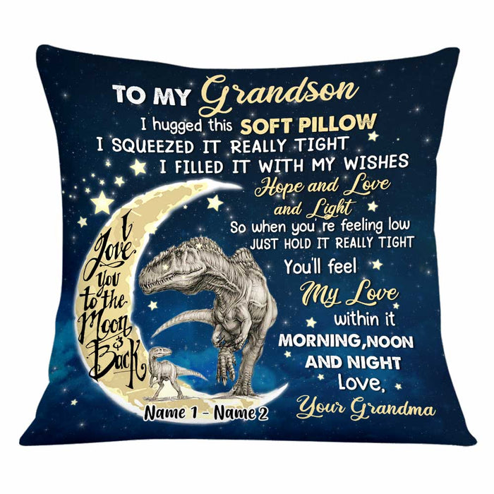 Personalized Grandson Dinosaur Pillow JR71 26O34 1