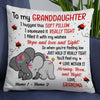 Personalized Daughter Granddaughter Mom Grandma Elephant Pillow JR76 30O32 1