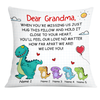 Personalized Love Mom Grandma Dinosaur Pillow JR77 30O24 1