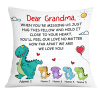 Personalized Love Mom Grandma Dinosaur Pillow JR77 30O24 thumb 1