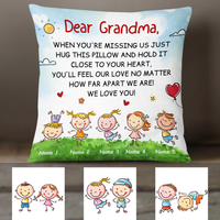 Personalized Love Mom Grandma Pillow JR78 30O24 thumb 1