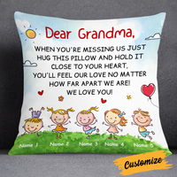 Personalized Love Mom Grandma Pillow JR78 30O24 thumb 1