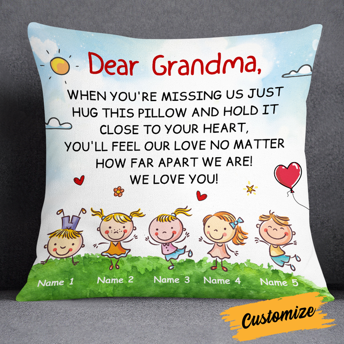 Personalized Love Mom Grandma Pillow JR78 30O24 1
