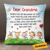 Personalized Love Mom Grandma Pillow JR78 30O24 thumb 1