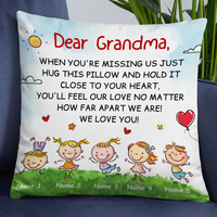 Personalized Love Mom Grandma Pillow JR78 30O24 thumb 1