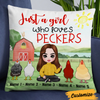 Personalized A Girl Loves Chicken Pillow JR79 30O24 1