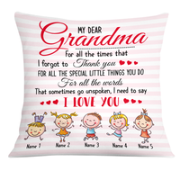 Personalized Love Mom Grandma Pillow JR77 26O24 thumb 1