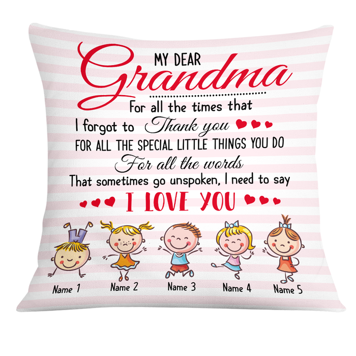 Personalized Love Mom Grandma Pillow JR77 26O24 1