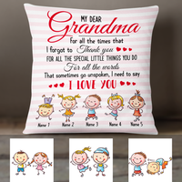 Personalized Love Mom Grandma Pillow JR77 26O24 thumb 1
