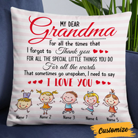 Personalized Love Mom Grandma Pillow JR77 26O24 thumb 1