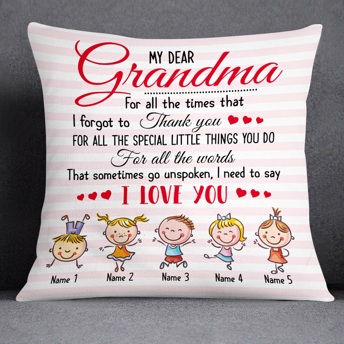 Personalized Love Mom Grandma Pillow JR77 26O24 1