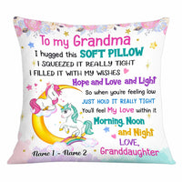 Personalized Love Mom Grandma Unicorn Pillow JR103 26O34 thumb 1