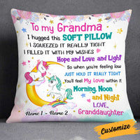 Personalized Love Mom Grandma Unicorn Pillow JR103 26O34 thumb 1