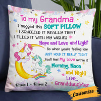 Personalized Love Mom Grandma Unicorn Pillow JR103 26O34 thumb 1