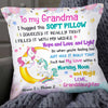 Personalized Love Mom Grandma Unicorn Pillow JR103 26O34 1