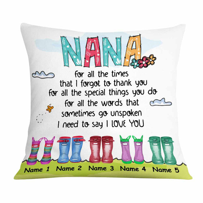 Personalized Love Mom Grandma Pillow JR105 26O58 1