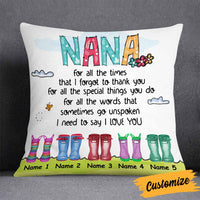 Personalized Love Mom Grandma Pillow JR105 26O58 thumb 1