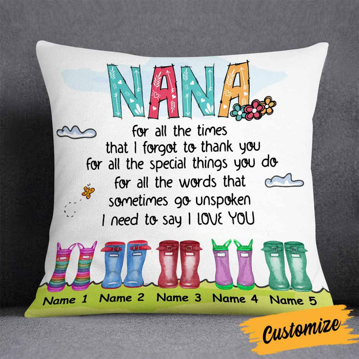 Personalized Love Mom Grandma Pillow JR105 26O58 1