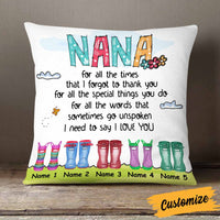 Personalized Love Mom Grandma Pillow JR105 26O58 thumb 1