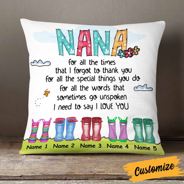 Personalized Love Mom Grandma Pillow JR105 26O58 1