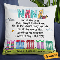 Personalized Love Mom Grandma Pillow JR105 26O58 thumb 1