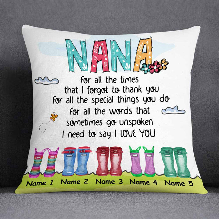 Personalized Love Mom Grandma Pillow JR105 26O58 1