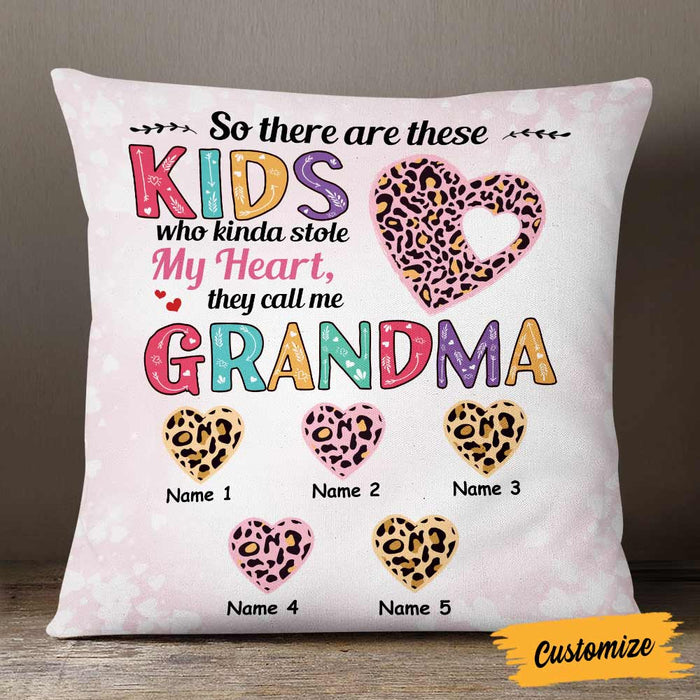 Personalized Stole Love Mom Grandma Heart Pillow JR77 95O57 Famvibe