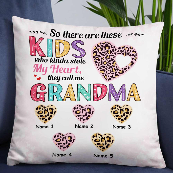 Personalized Stole Love Mom Grandma Heart Pillow JR77 95O57 1
