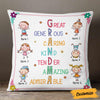 Personalized Love Mom Grandma Grandkids Pillow JR75 24O57 1