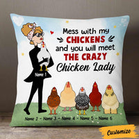 Personalized Chicken Lady Pillow JR107 30O57 thumb 1