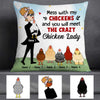 Personalized Chicken Lady Pillow JR107 30O57 1
