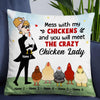 Personalized Chicken Lady Pillow JR107 30O57 1