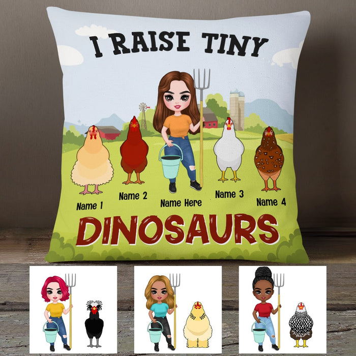 Personalized Chicken I Raise Pillow JR108 26O53 1