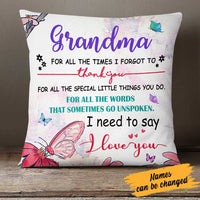 Personalized Love Mom Grandma Pillow JR102 23O23 thumb 1
