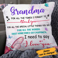 Personalized Love Mom Grandma Pillow JR102 23O23 thumb 1