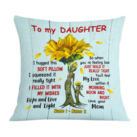 Personalized Sunflower Mom Grandma To Son Grandson Daughter Granddaughter Hug This Pillow JR108 95O57 thumb 1