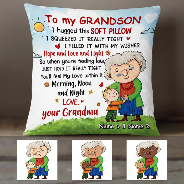Personalized Mom Grandma Son Grandson Pillow JR112 24O36 1