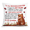 Personalized Granddaughter Bear Pillow JR104 30O53 1