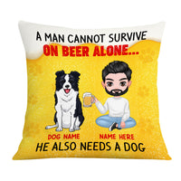 Personalized Dog Dad Beer Pillow JR113 24O36 thumb 1