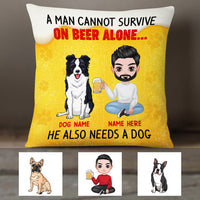 Personalized Dog Dad Beer Pillow JR113 24O36 thumb 1