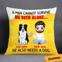 Personalized Dog Dad Beer Pillow JR113 24O36 thumb 1