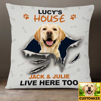 Personalized Dog House Photo Pillow JR102 85O34 thumb 1