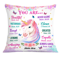 Personalized Unicorn God You Are Pillow JR101 24O24 thumb 1