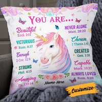Personalized Unicorn God You Are Pillow JR101 24O24 thumb 1