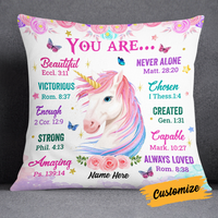 Personalized Unicorn God You Are Pillow JR101 24O24 thumb 1